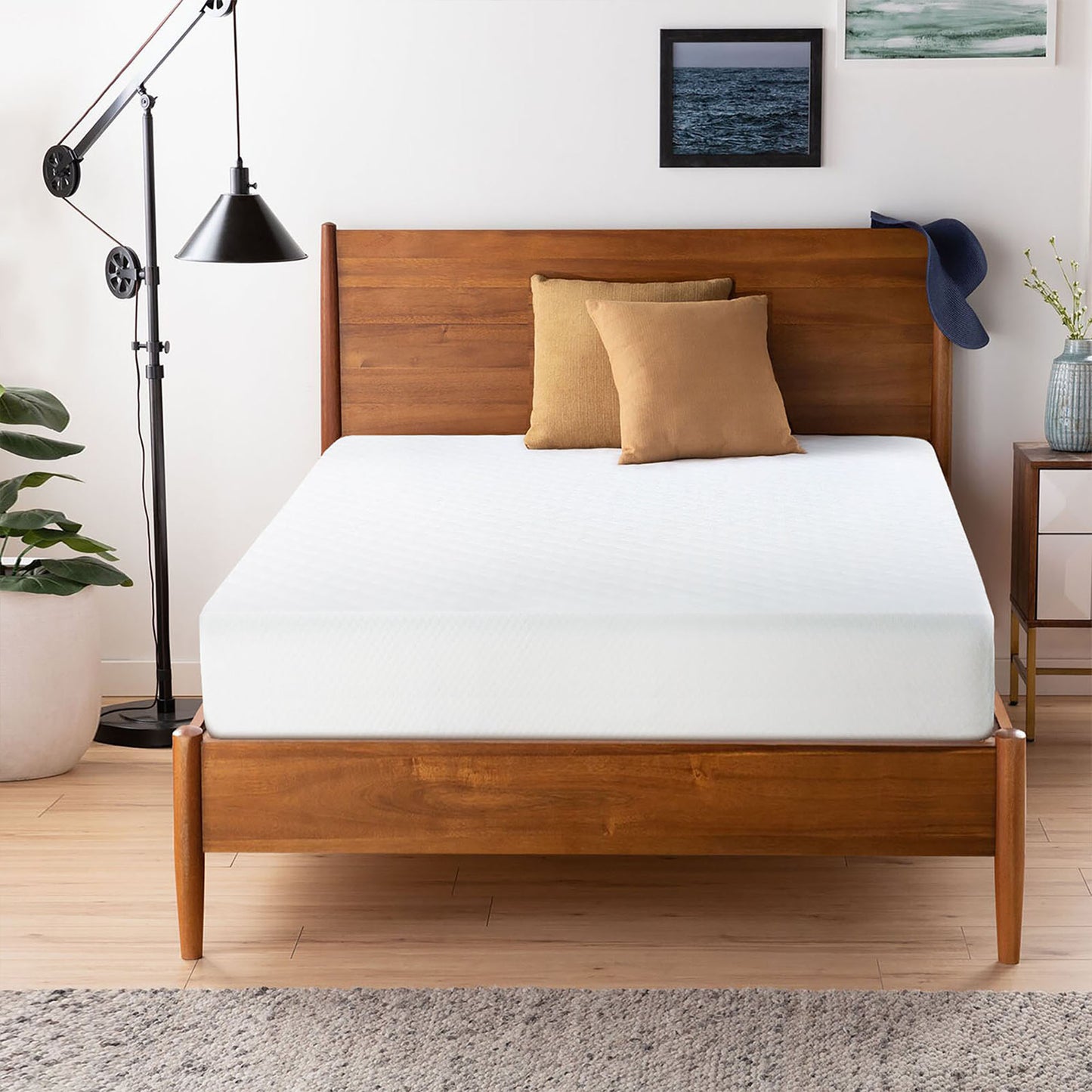 75”L x 39“W x 12”H White Memory Foam Mattress Plush Gel Infused Roll in a Box Twin Size