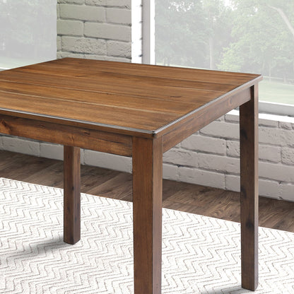 36“W x 36”D x 36“H Modern Solid Rubberwood 5 Piece Counter Height Dining Table Set with Slat Back Chairs