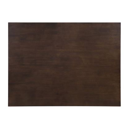 48"W x 36"D x 30"H Modern 5 Piece Solid Rubberwood Dining Table Set with Diamond Shaped Back Detail Chairs