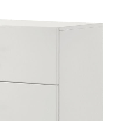 31.5" Contemporary White Chest with Rhinestone Accents and High Gloss UV Finish
