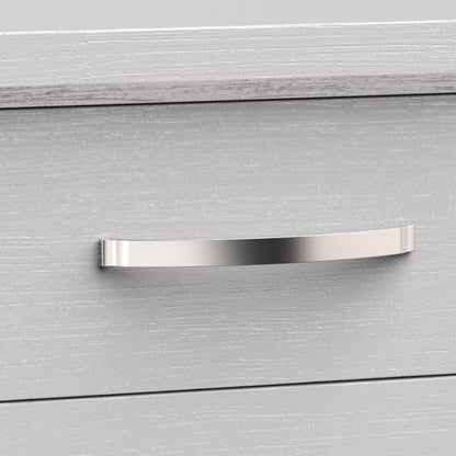23.5"W White Modern Two-Tone Nightstand with Wooden Legs