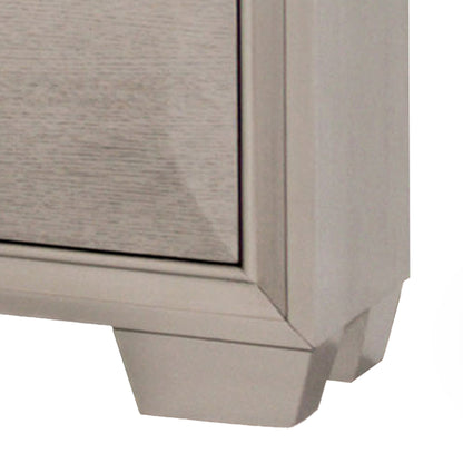 27" Traditional White Oak Nightstand with Gold Pulls and Felt-Lined Drawer
