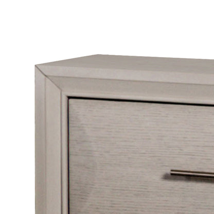 27" Traditional White Oak Nightstand with Gold Pulls and Felt-Lined Drawer