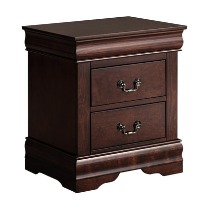 21.5"W Gray Traditional Nightstand with Dovetail Drawer and Bracket Feet - Solid Wood and Veneer