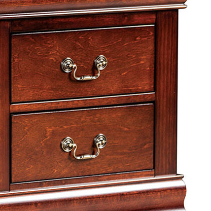 21.5"W Gray Traditional Nightstand with Dovetail Drawer and Bracket Feet - Solid Wood and Veneer