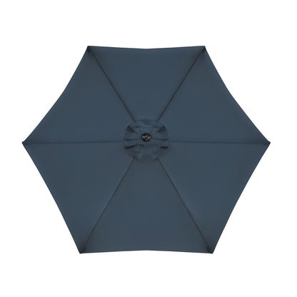 6" Modern Round Tilting Patio Umbrella – Dark Sapphire, UV 50+ Protection, Steel Frame