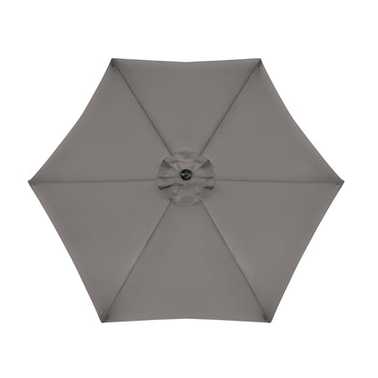 106" Modern Graphite Round Tilting Patio Umbrella with UV 50+ Protection