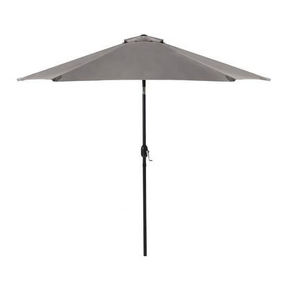 106" Modern Graphite Round Tilting Patio Umbrella with UV 50+ Protection