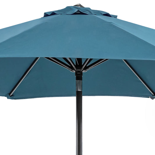 9' Blue Outdoor Patio Umbrella with Auto Tilt and 21" Round Base Included