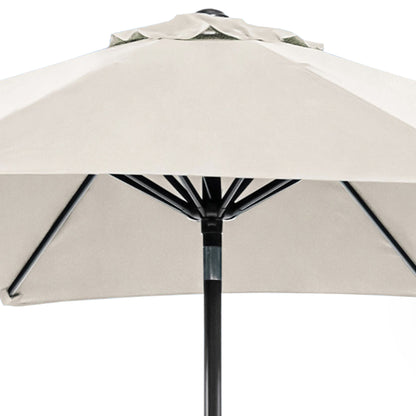 9' Beige Outdoor Umbrella with Auto Tilt and 21" Round Base Included