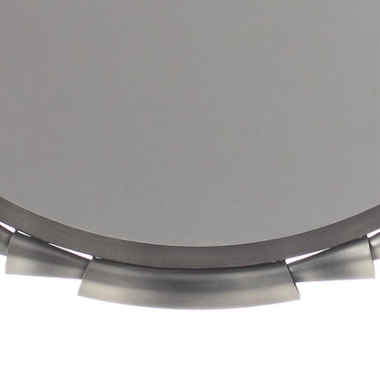 IHOMEADORE 33" W x 37" H Round Gray Metal Framed Wall Mirror, Vintage