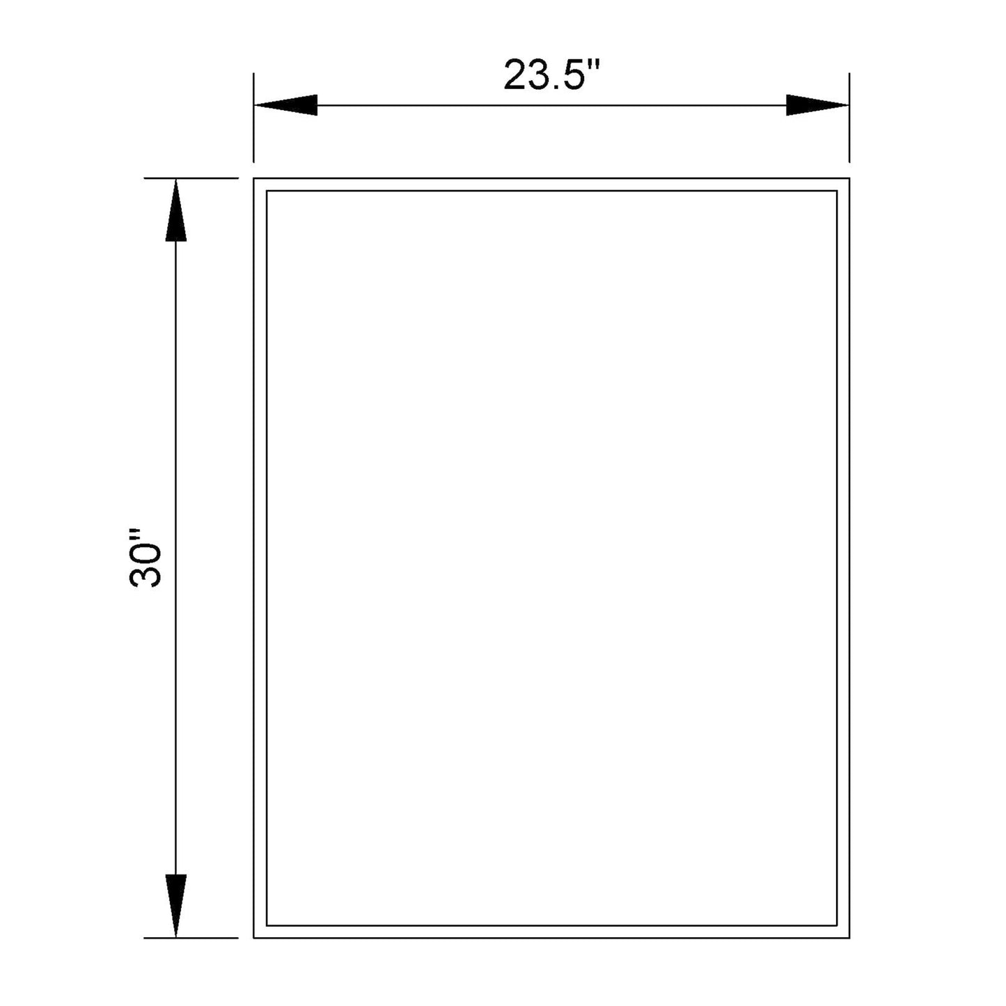 IHOMEADORE 24" W x 30" H Rectangle Framed Bathroom Vanity Wall Mirror, Modern