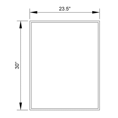 IHOMEADORE 24" W x 30" H Rectangle Framed Bathroom Vanity Wall Mirror, Modern