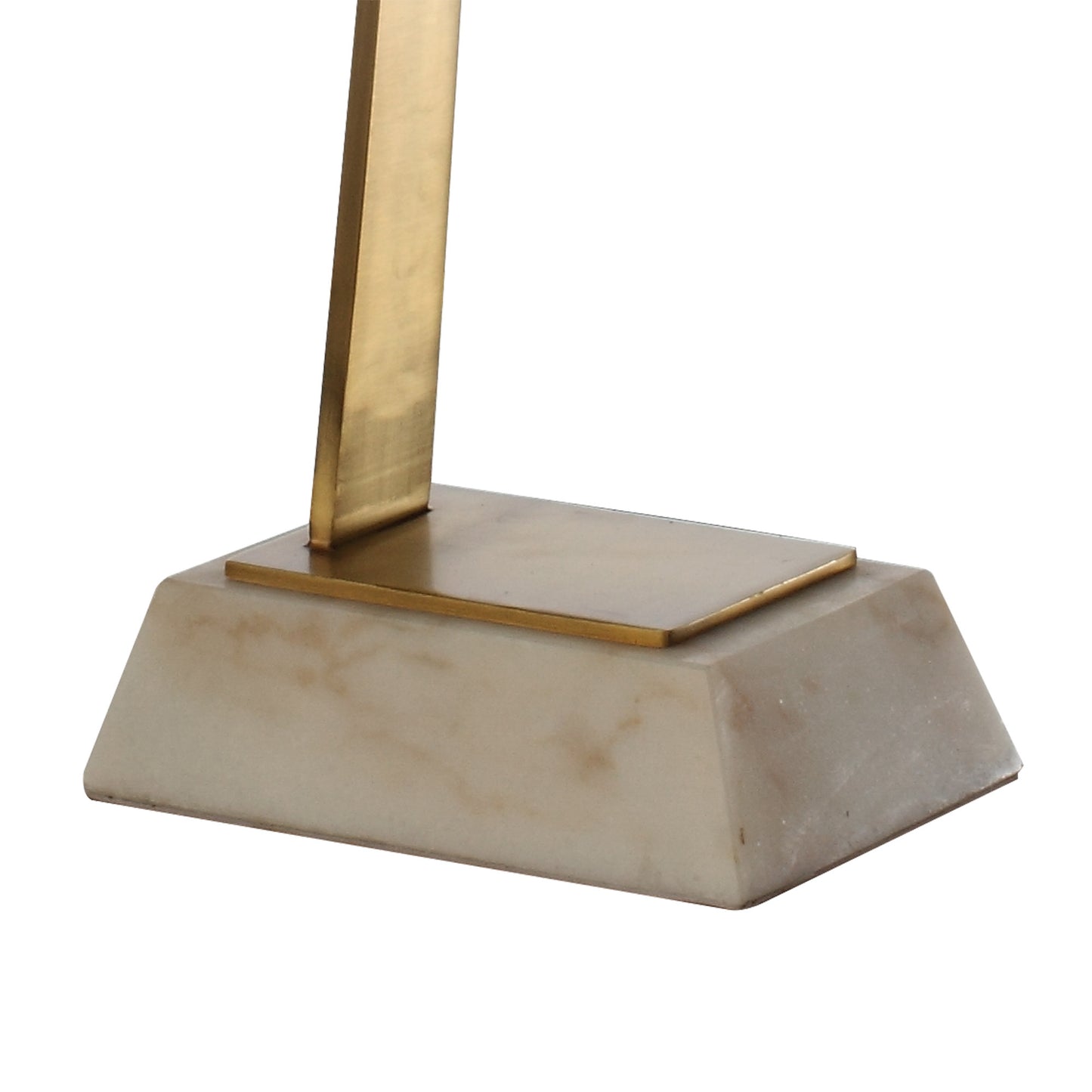 IHOMEADORE 28"H Golden Square Pedestal Side Table with Marble Base Modern