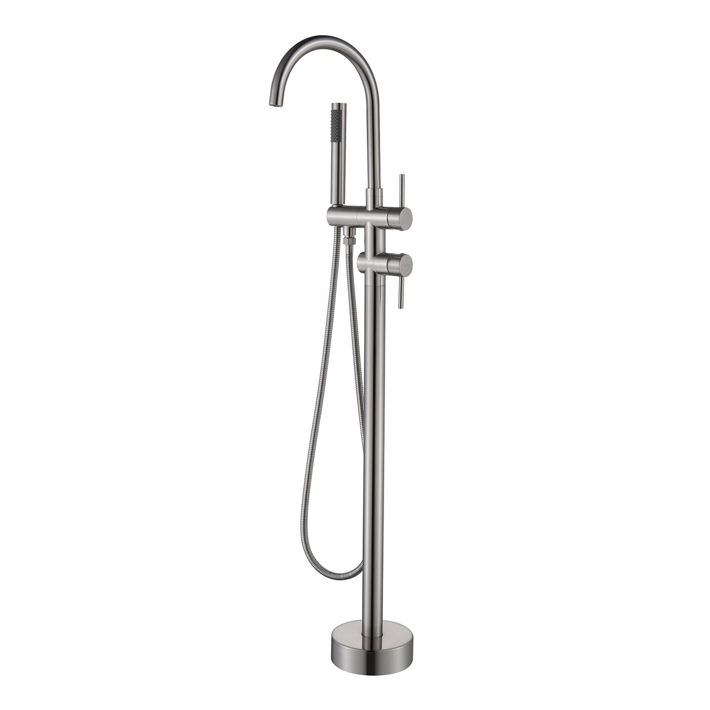 IHOMEADORE Silver 2-Handle Claw Foot Tub Faucet with Hand Shower, Modern